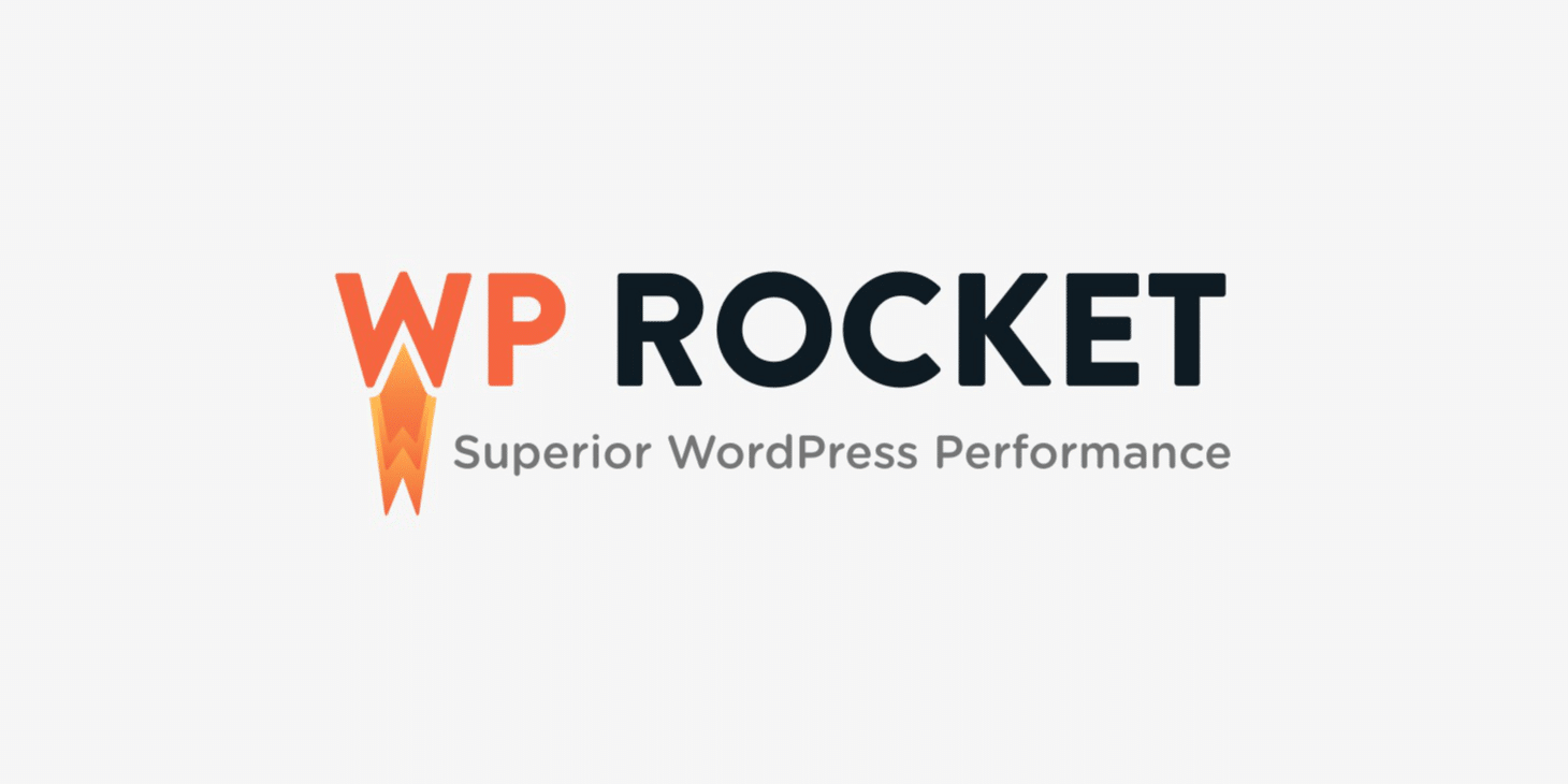 A banner showcasing the key features of the WP Rocket caching plugin.